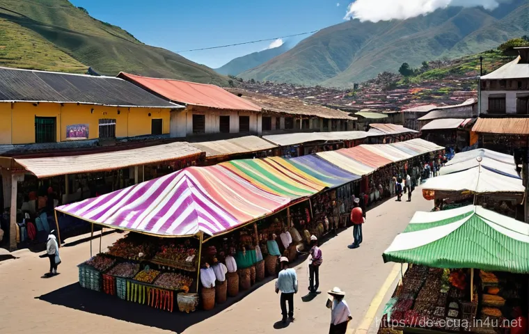 에콰도르 시장 쇼핑 팁 - **Prompt 2: A Culinary Journey Through an Ecuadorian Food Market**
    "A dynamic, medium-shot persp...